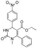 1-METHYL-4-(4-NITRO-PHENYL)-2-OXO-6-PHENYL-1,2,3,4-TETRAHYDRO-PYRIMIDINE-5-CARBOXYLIC ACID ETHYL ESTER Struktur