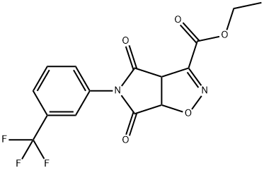 ETHYL 4,6-DIOXO-5-[3-(TRIFLUOROMETHYL)PHENYL]-4,5,6,6A-TETRAHYDRO-3AH-PYRROLO[3,4-D]ISOXAZOLE-3-CARBOXYLATE Struktur