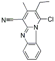 4-CHLORO-3-ETHYL-2-METHYLBENZO[4,5]IMIDAZO[1,2-A]PYRIDIN-1-YL CYANIDE Struktur