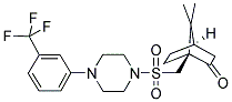 7,7-DIMETHYL-1-(((4-(3-(TRIFLUOROMETHYL)PHENYL)PIPERAZINYL)SULFONYL)METHYL)BICYCLO[2.2.1]HEPTAN-2-ONE Struktur