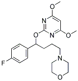 4,6-DIMETHOXY-2-[[1-(4-FLUOROPHENYL)-4-MORPHOLINO]BUTOXY]PYRIMIDINE Struktur