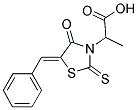 2-[(5Z)-5-BENZYLIDENE-4-OXO-2-THIOXO-1,3-THIAZOLIDIN-3-YL]PROPANOIC ACID Struktur