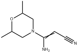 3-AMINO-3-(2,6-DIMETHYLMORPHOLINO)ACRYLONITRILE Struktur