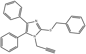 2-(BENZYLSULFANYL)-4,5-DIPHENYL-1-(2-PROPYNYL)-1H-IMIDAZOLE Struktur