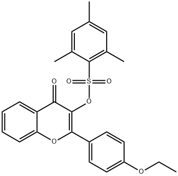 2-(4-ETHOXYPHENYL)-4-OXO-4H-CHROMEN-3-YL 2,4,6-TRIMETHYLBENZENESULFONATE Struktur