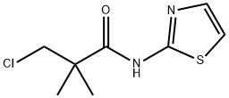 3-CHLORO-2,2-DIMETHYL-N-(1,3-THIAZOL-2-YL)PROPANAMIDE Struktur