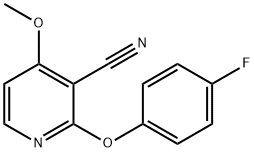 2-(4-FLUOROPHENOXY)-4-METHOXYNICOTINONITRILE Struktur