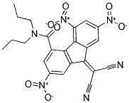 N4,N4-DIPROPYL-9-(DICYANOMETHYLIDENE)-2,5,7-TRINITRO-9H-FLUORENE-4-CARBOXAMIDE Struktur