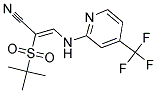 2-((TERT-BUTYL)SULFONYL)-3-((4-(TRIFLUOROMETHYL)(2-PYRIDYL))AMINO)PROP-2-ENENITRILE Struktur