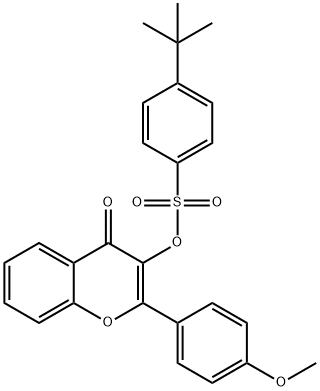 2-(4-METHOXYPHENYL)-4-OXO-4H-CHROMEN-3-YL 4-(TERT-BUTYL)BENZENESULFONATE Struktur