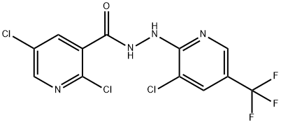 N'3-[3-CHLORO-5-(TRIFLUOROMETHYL)-2-PYRIDYL]-2,5-DICHLOROPYRIDINE-3-CARBOHYDRAZIDE Struktur