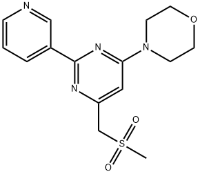 4-[6-[(METHYLSULFONYL)METHYL]-2-(3-PYRIDINYL)-4-PYRIMIDINYL]MORPHOLINE Struktur