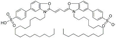 3,3'-DIOCTADECYL-5,5'-DI(4-SULFOPHENYL)-OXACARBOCYANINE, SODIUM SALT Struktur