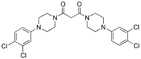 1,3-BIS[4-(3,4-DICHLOROPHENYL)PIPERAZINO]-1,3-PROPANEDIONE Struktur