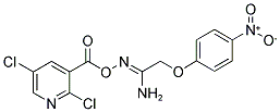 O1-[(2,5-DICHLORO-3-PYRIDYL)CARBONYL]-2-(4-NITROPHENOXY)ETHANEHYDROXIMAMIDE Struktur