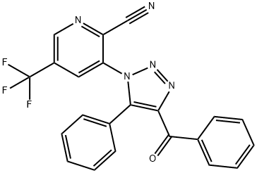 3-(4-BENZOYL-5-PHENYL-1H-1,2,3-TRIAZOL-1-YL)-5-(TRIFLUOROMETHYL)-2-PYRIDINECARBONITRILE Struktur