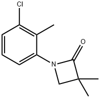 1-(3-CHLORO-2-METHYLPHENYL)-3,3-DIMETHYL-2-AZETANONE Struktur