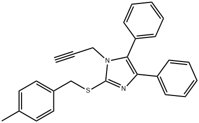 2-[(4-METHYLBENZYL)SULFANYL]-4,5-DIPHENYL-1-(2-PROPYNYL)-1H-IMIDAZOLE Struktur