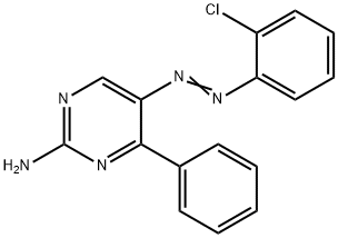 5-[2-(2-CHLOROPHENYL)DIAZENYL]-4-PHENYL-2-PYRIMIDINAMINE Struktur