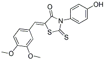 (5Z)-5-(3,4-DIMETHOXYBENZYLIDENE)-3-(4-HYDROXYPHENYL)-2-THIOXO-1,3-THIAZOLIDIN-4-ONE Struktur