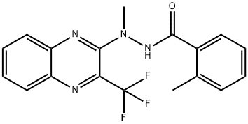 N',2-DIMETHYL-N'-[3-(TRIFLUOROMETHYL)-2-QUINOXALINYL]BENZENECARBOHYDRAZIDE Struktur