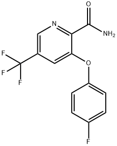 3-(4-FLUOROPHENOXY)-5-(TRIFLUOROMETHYL)-2-PYRIDINECARBOXAMIDE Struktur