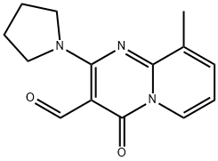 9-METHYL-4-OXO-2-PYRROLIDIN-1-YL-4H-PYRIDO[1,2-A]PYRIMIDINE-3-CARBALDEHYDE Struktur