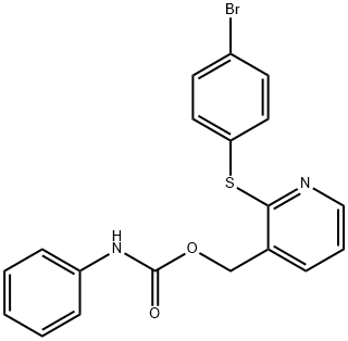 (2-[(4-BROMOPHENYL)SULFANYL]-3-PYRIDINYL)METHYL N-PHENYLCARBAMATE Struktur