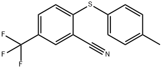 2-[(4-METHYLPHENYL)SULFANYL]-5-(TRIFLUOROMETHYL)BENZENECARBONITRILE Struktur