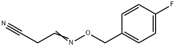 3-([(4-FLUOROBENZYL)OXY]IMINO)PROPANENITRILE Struktur