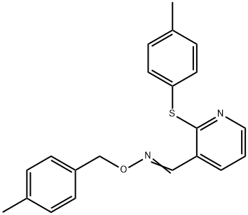 2-[(4-METHYLPHENYL)SULFANYL]NICOTINALDEHYDE O-(4-METHYLBENZYL)OXIME Struktur