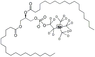 1,2-DISTEAROYL-SN-GLYCERO-3-PHOSPHOCHOLINE-1,1,2,2-D4-N,N,N-TRIMETHYL-D9 Struktur