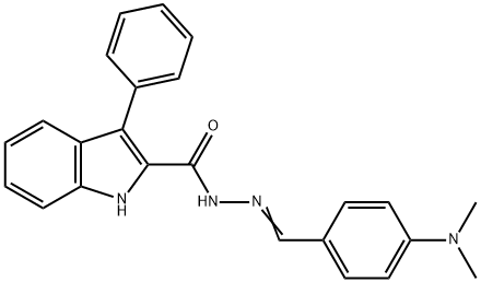 N'-([4-(DIMETHYLAMINO)PHENYL]METHYLENE)-3-PHENYL-1H-INDOLE-2-CARBOHYDRAZIDE Struktur