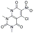 5-CHLORO-1,3,8-TRIMETHYL-6-NITRO-1,2,3,4,7,8-HEXAHYDROPYRIDO[2,3-D]PYRIMIDINE-2,4,7-TRIONE Struktur