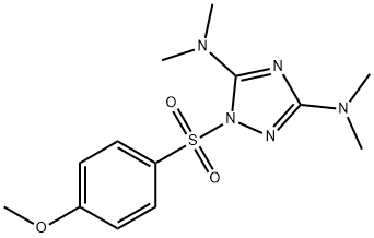 1-[(4-METHOXYPHENYL)SULFONYL]-N3,N3,N5,N5-TETRAMETHYL-1H-1,2,4-TRIAZOLE-3,5-DIAMINE Struktur