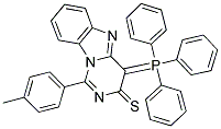 1-(4-METHYLPHENYL)-4-(TRIPHENYL-LAMBDA5-PHOSPHANYLIDENE)PYRIMIDO[1,6-A]BENZIMIDAZOLE-3(4H)-THIONE Struktur