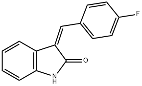 3-[(Z)-(4-FLUOROPHENYL)METHYLIDENE]-1H-INDOL-2-ONE Struktur