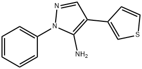 1-PHENYL-4-(3-THIENYL)-1H-PYRAZOL-5-AMINE Struktur