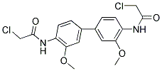 2-CHLORO-N-[4'-(2-CHLORO-ACETYLAMINO)-3,3'-DIMETHOXY-BIPHENYL-4-YL]-ACETAMIDE Struktur