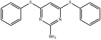 4,6-BIS(PHENYLSULFANYL)-2-PYRIMIDINAMINE Struktur