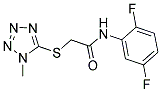 N-(2,5-DIFLUOROPHENYL)-2-(2-METHYL(2,3,4,5-TETRAAZOLYLTHIO))ETHANAMIDE Struktur