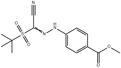 METHYL 4-(2-[(TERT-BUTYLSULFONYL)(CYANO)METHYLENE]HYDRAZINO)BENZENECARBOXYLATE Struktur