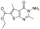 3-AMINO-2,5-DIMETHYL-4-OXO-3,4-DIHYDRO-THIENO[2,3-D]PYRIMIDINE-6-CARBOXYLIC ACID ETHYL ESTER Struktur