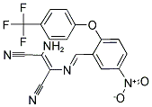 2-AMINO-1-(1-AZA-2-(5-NITRO-2-(4-(TRIFLUOROMETHYL)PHENOXY)PHENYL)VINYL)ETHENE-1,2-DICARBONITRILE Struktur