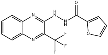 N'-[3-(TRIFLUOROMETHYL)-2-QUINOXALINYL]-2-FUROHYDRAZIDE Struktur