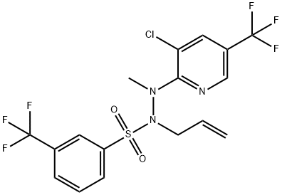 N-ALLYL-N'-[3-CHLORO-5-(TRIFLUOROMETHYL)-2-PYRIDINYL]-N'-METHYL-3-(TRIFLUOROMETHYL)BENZENESULFONOHYDRAZIDE Struktur