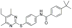 4-TERT-BUTYL-N-[4-[(5-ETHYL-4,6-DIMETHYLPYRIMIDIN-2-YL)THIO]PHENYL]BENZAMIDE Struktur