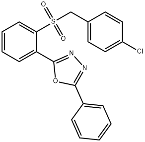 2-(2-[(4-CHLOROBENZYL)SULFONYL]PHENYL)-5-PHENYL-1,3,4-OXADIAZOLE Struktur