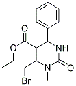 6-BROMOMETHYL-1-METHYL-2-OXO-4-PHENYL-1,2,3,4-TETRAHYDRO-PYRIMIDINE-5-CARBOXYLIC ACID ETHYL ESTER Struktur