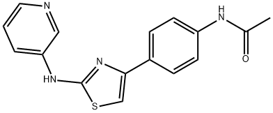 N-(4-(4-(3-PYRIDYLAMINO)-3,5-THIAZOLYL)PHENYL)ETHANAMIDE Struktur